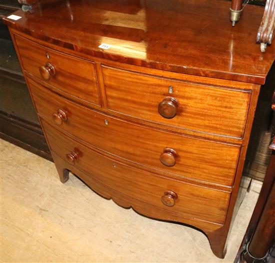 Bow front chest of drawers